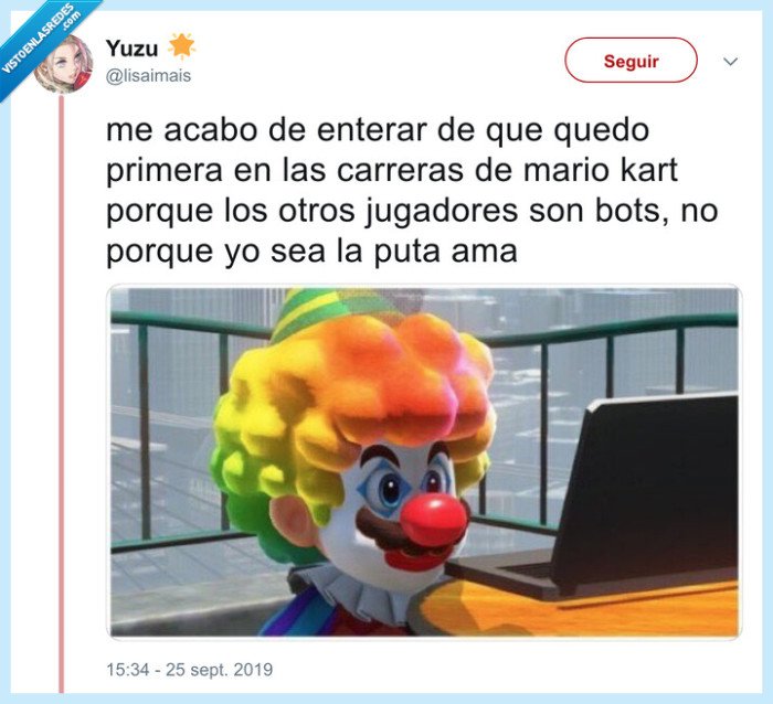 mario kart,payaso