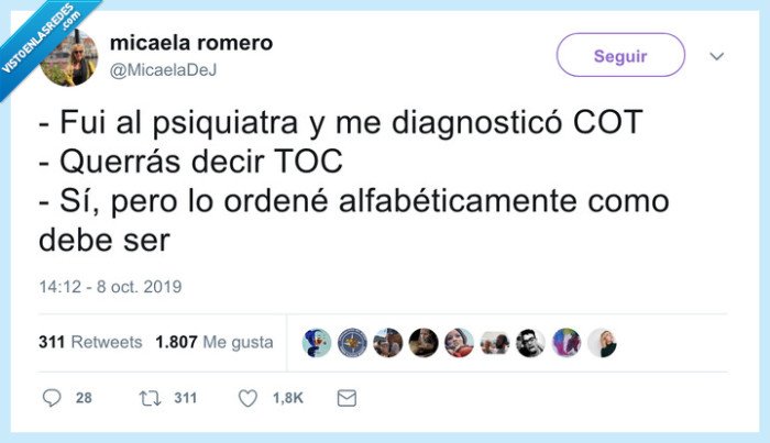 toc,cot,orden,diagnóstico