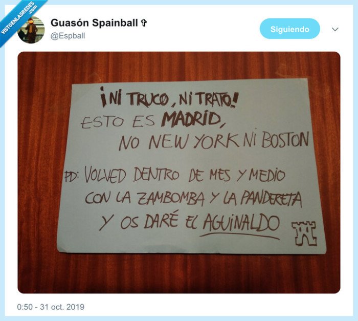 truco o trato,halloween,zambomba,aguinaldo