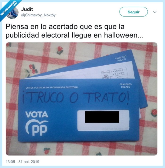 Halloween,2019,elecciones,votar,partidos políticos