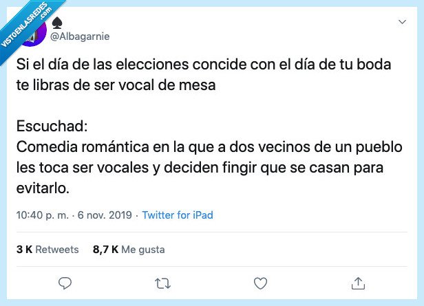 comedia,romantica,boda,casar,mesa electoral,matrimonio