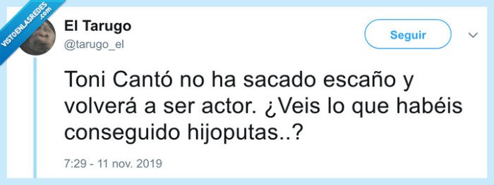 escaño,toni cantó,elecciones,actor