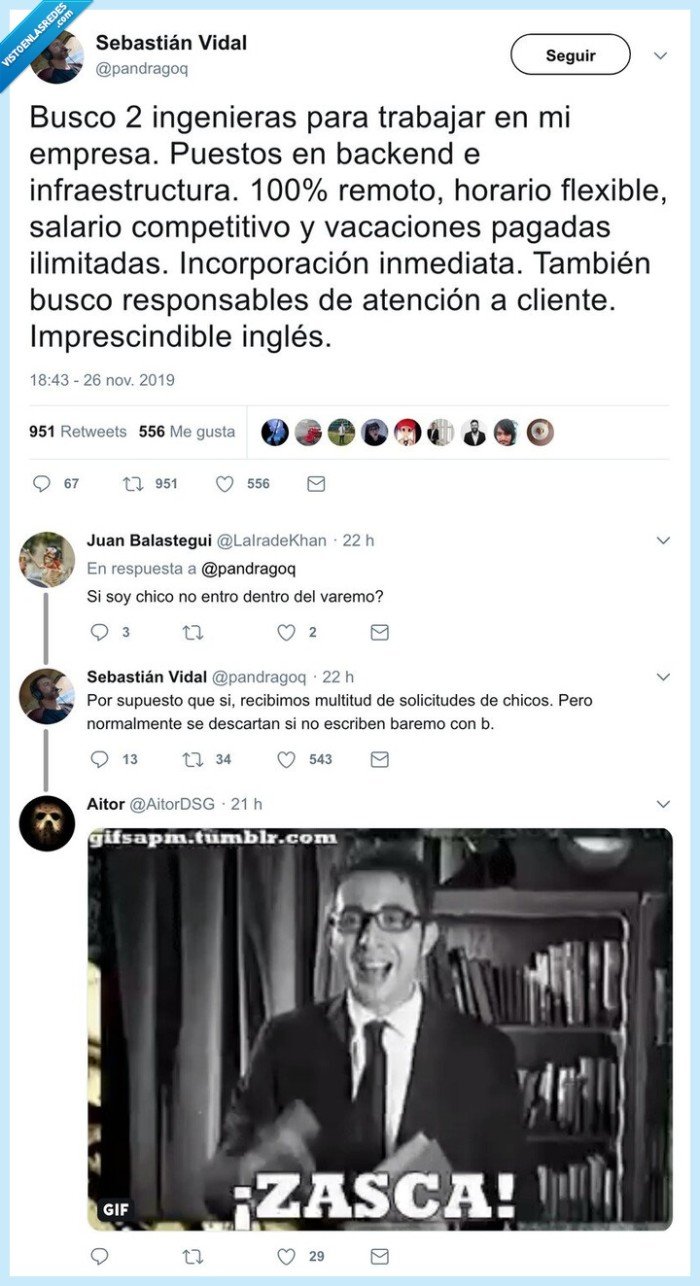 zasca,baremo,ortografía,oferta,trabajo