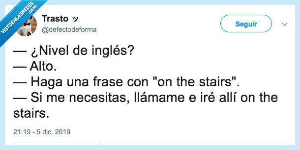 on the stairs,frases,inglés