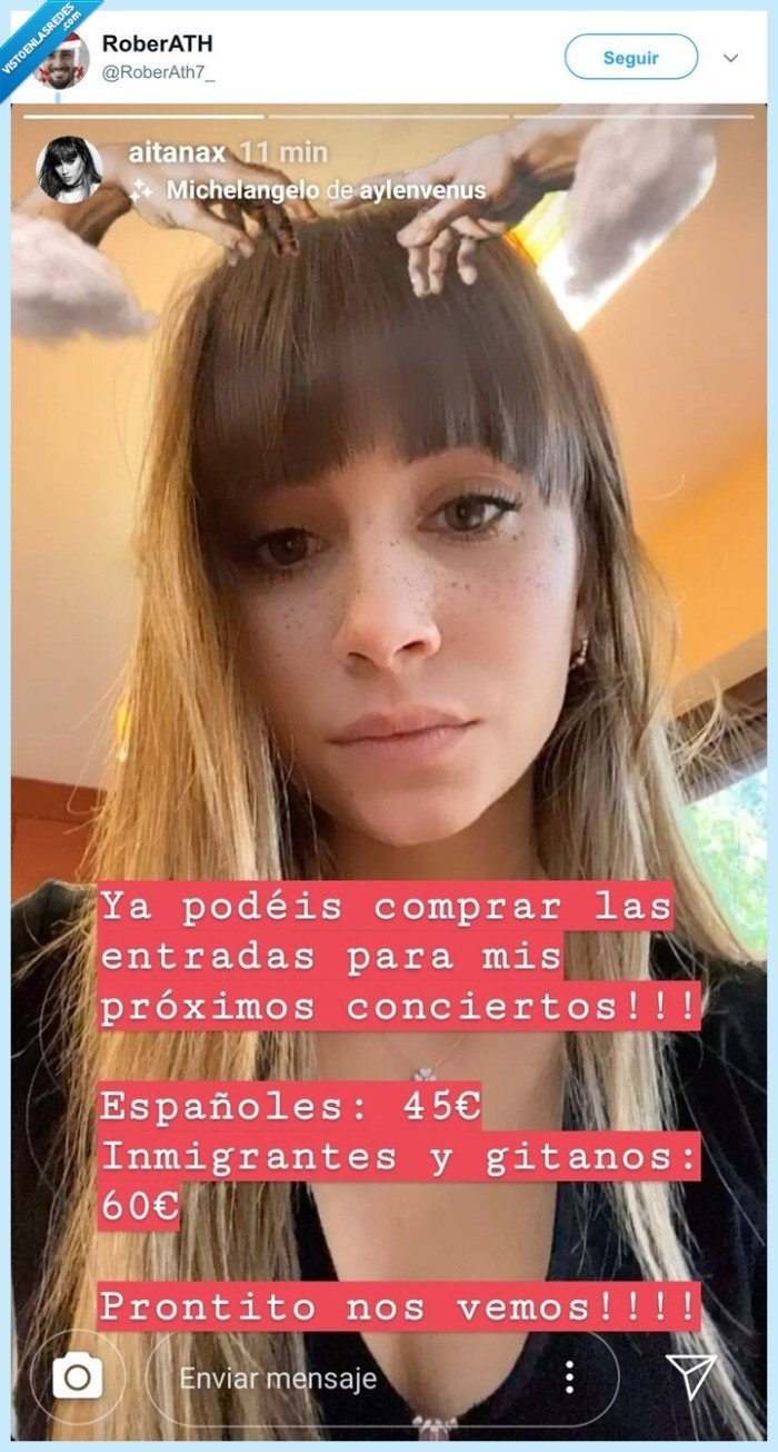 troll,racista,aitana,stories