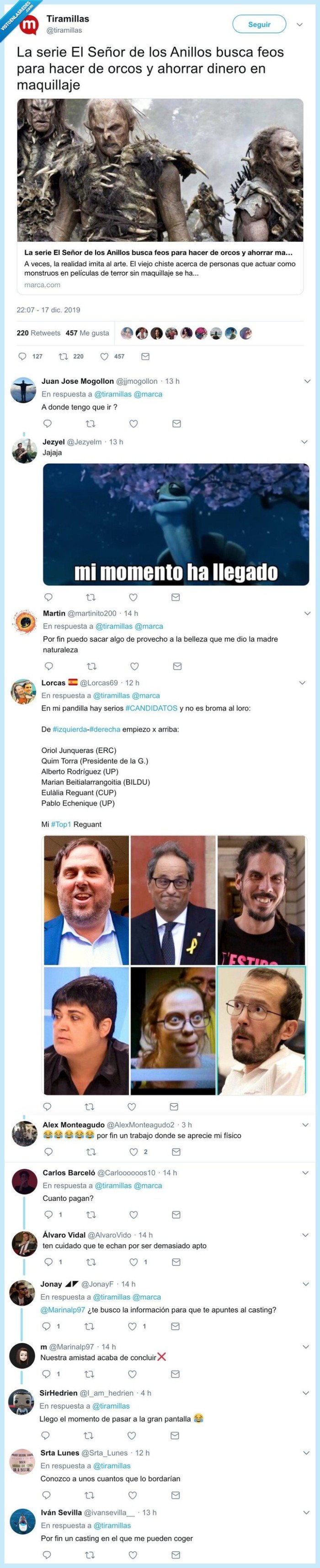 feos,casting,señor de los anillos