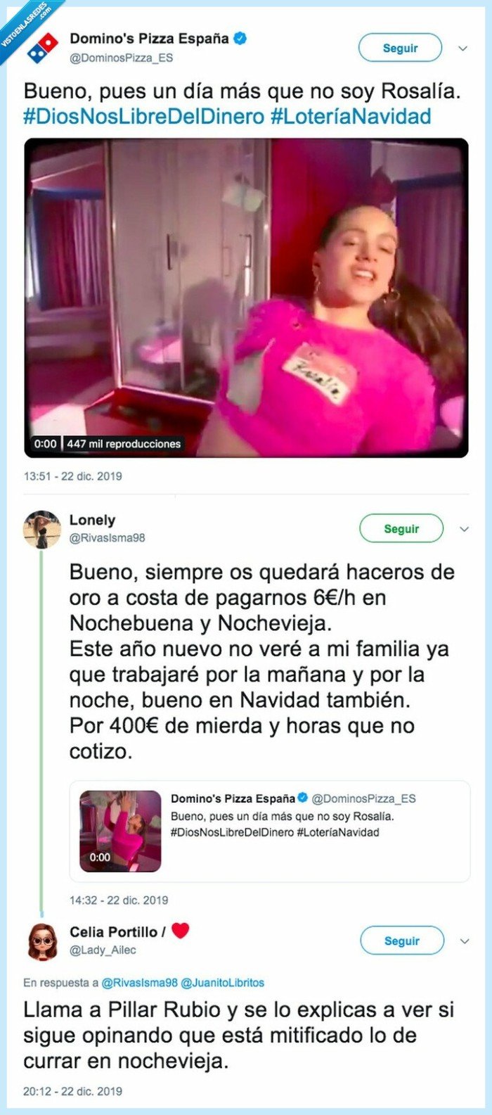 dominos pizza,trabajo,loteria,festivos,navidad