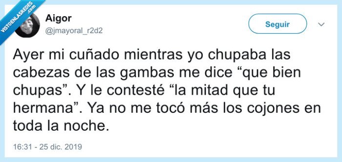 cuñado,cabezas de gambas,chupar