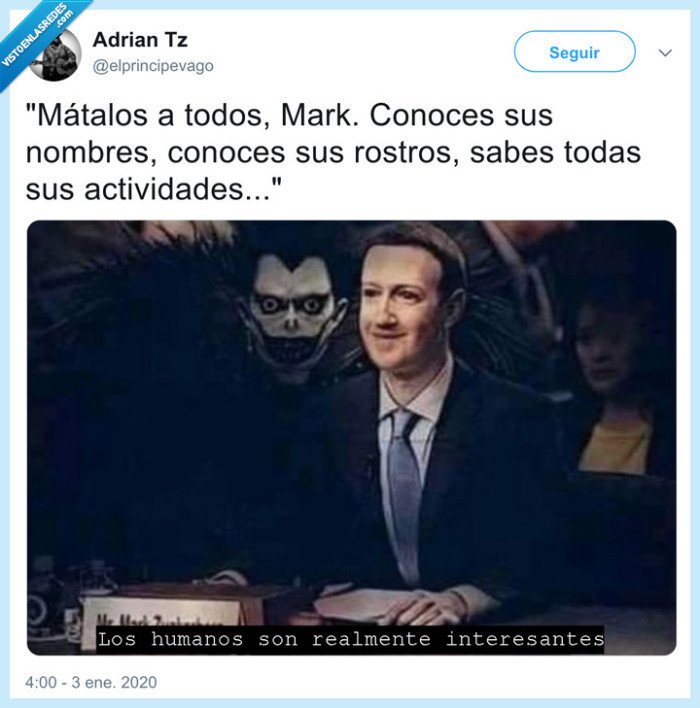 Mark Zuckerberg,Death Note,Facebook,elprincipevago
