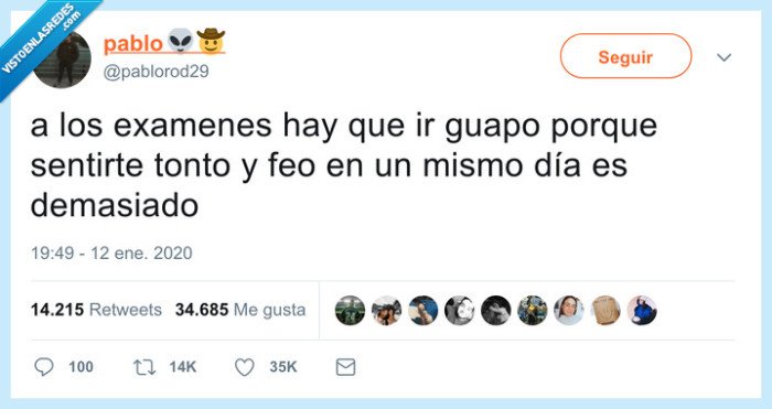 exámenes,estudiar,guapo,feo,suspender