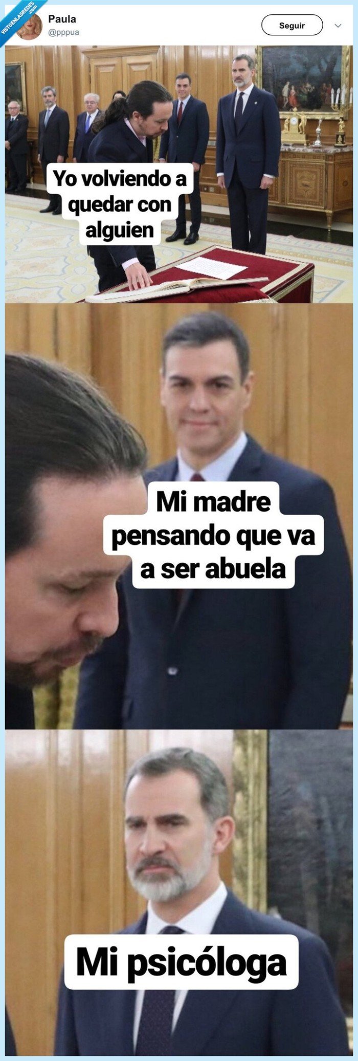 pablo iglesias,psicologo,rey,firmar