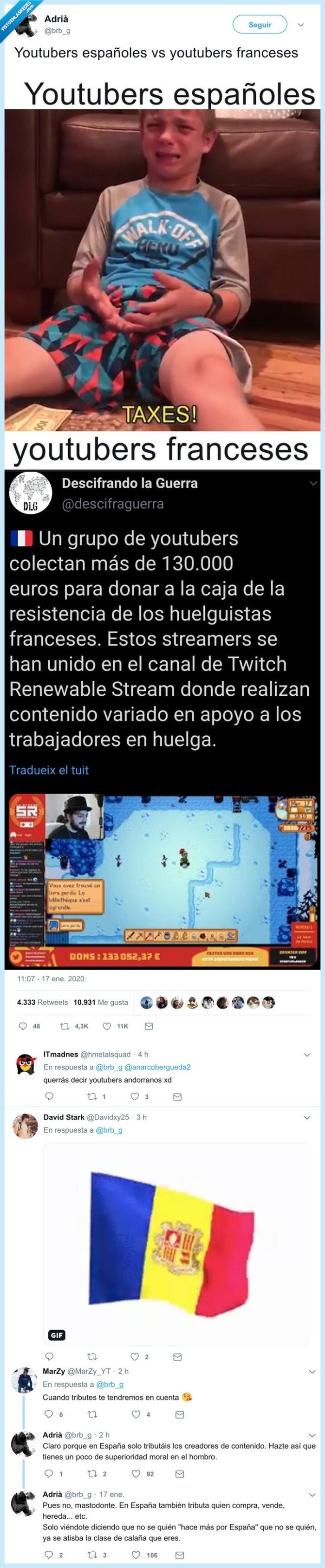 youtubers,francia,españa,niñatos