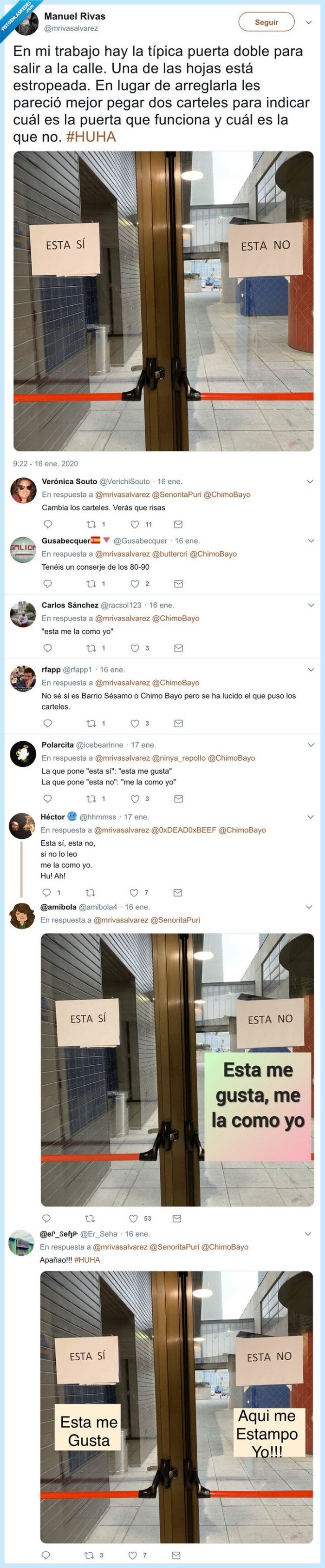 chimo bayo,esta si,esta no,puerta,estropeada