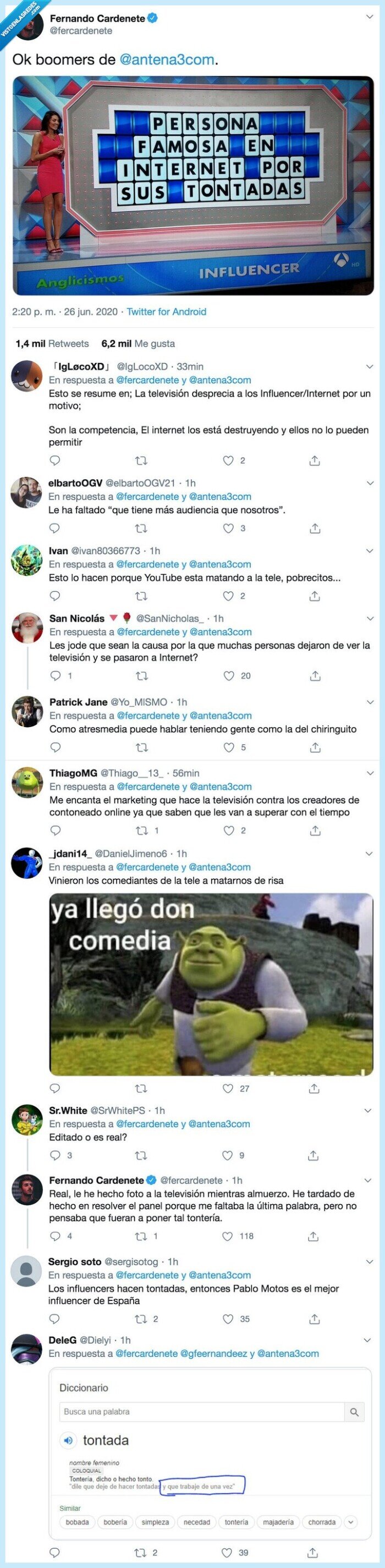 Vef Visto En Las Redes Antena3 Llama Tontos A Los Influencers En Un Panel De La Ruleta De La Suerte Y Todo Internet Los Manda A La Guillotina Por Fercardenete