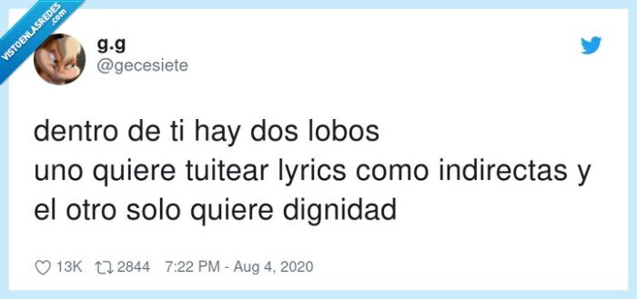 indirectas,dignidad,tuitear,letras,lyrics