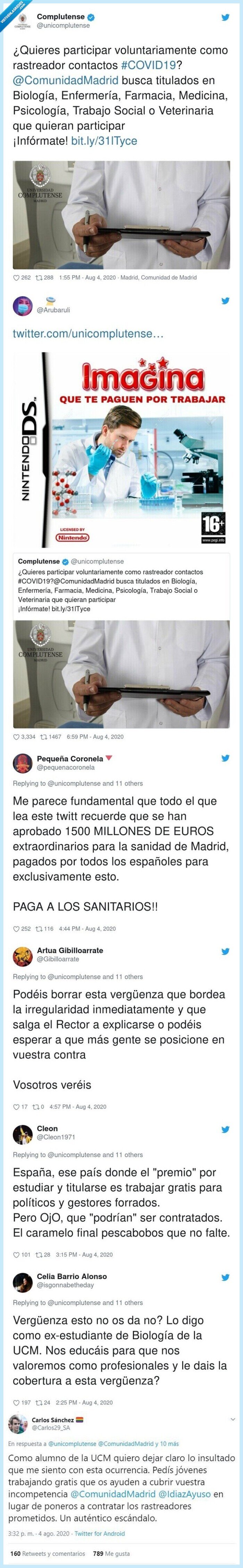 universidad,complutense,madrid,trabajar,sanitarios,quejas,meme,destroza