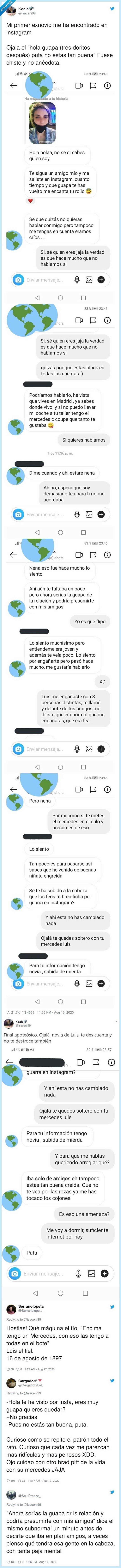 ex,conversación,luis,mercedes,guapa,infidelidad