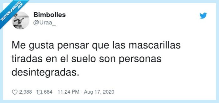 desintegradas,mascarillas,personas,tiradas