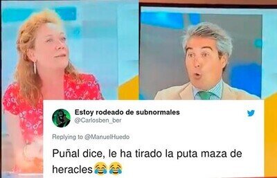 665845 - El tremendo dardo de una colaboradora de Telecinco a un periodista sobre el cierre de los prostíbulos que ha dejado rotísimo a todo el mundo, por @ManuelHuedo