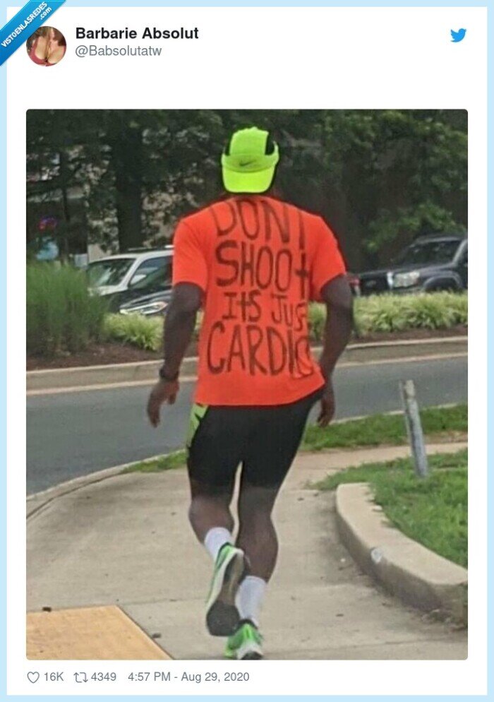 racismo,camiseta,disparar,running