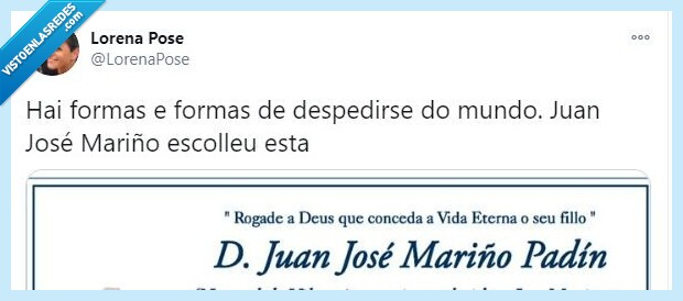 746473 - La esquela de un gallego que se ha viralizado por todo el mundo por su peculiar dedicatoria a Messi, por @LorenaPose