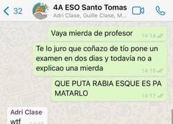 Enlace a Impresionante la cagada de este estudiante, que no sabe que hay el profesor en el grupo de Whatsapp