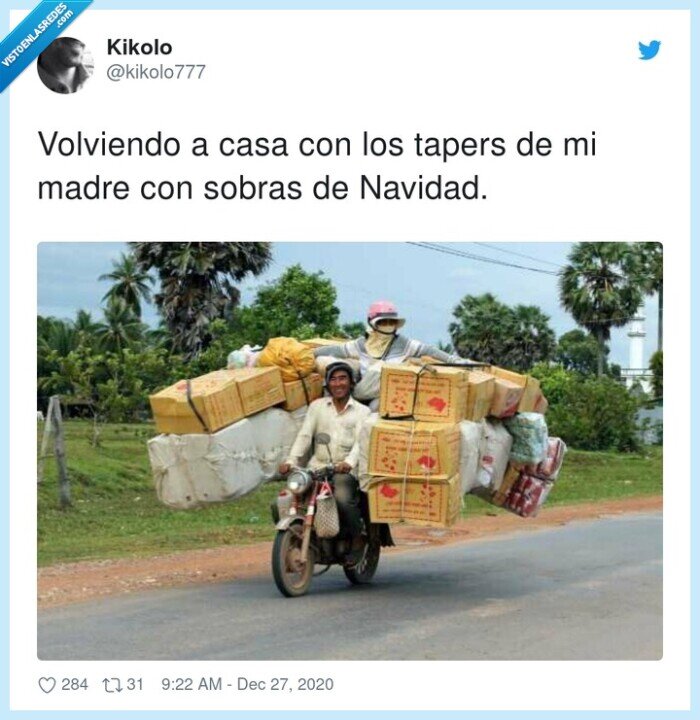 volviendo,navidad,tapers,sobras,madre,casa