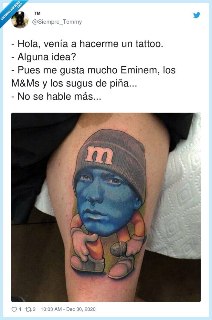m&m,eminem,tattoo,tatuaje,sugus,piña
