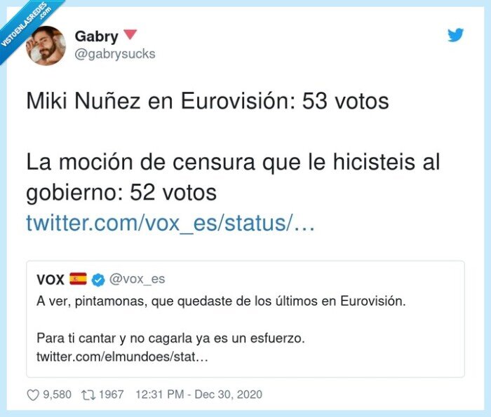 eurovisión,vox,moción de censura,Miki nuñez