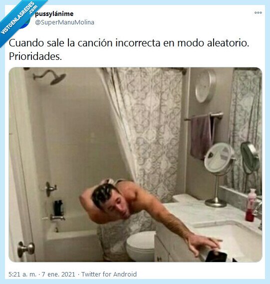 aleatorio,prioridades,canción,ducha