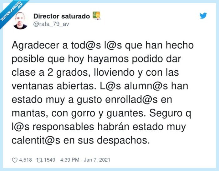 responsables,calentit@s,enrollad@s,agradecer,clase,frío,despachos