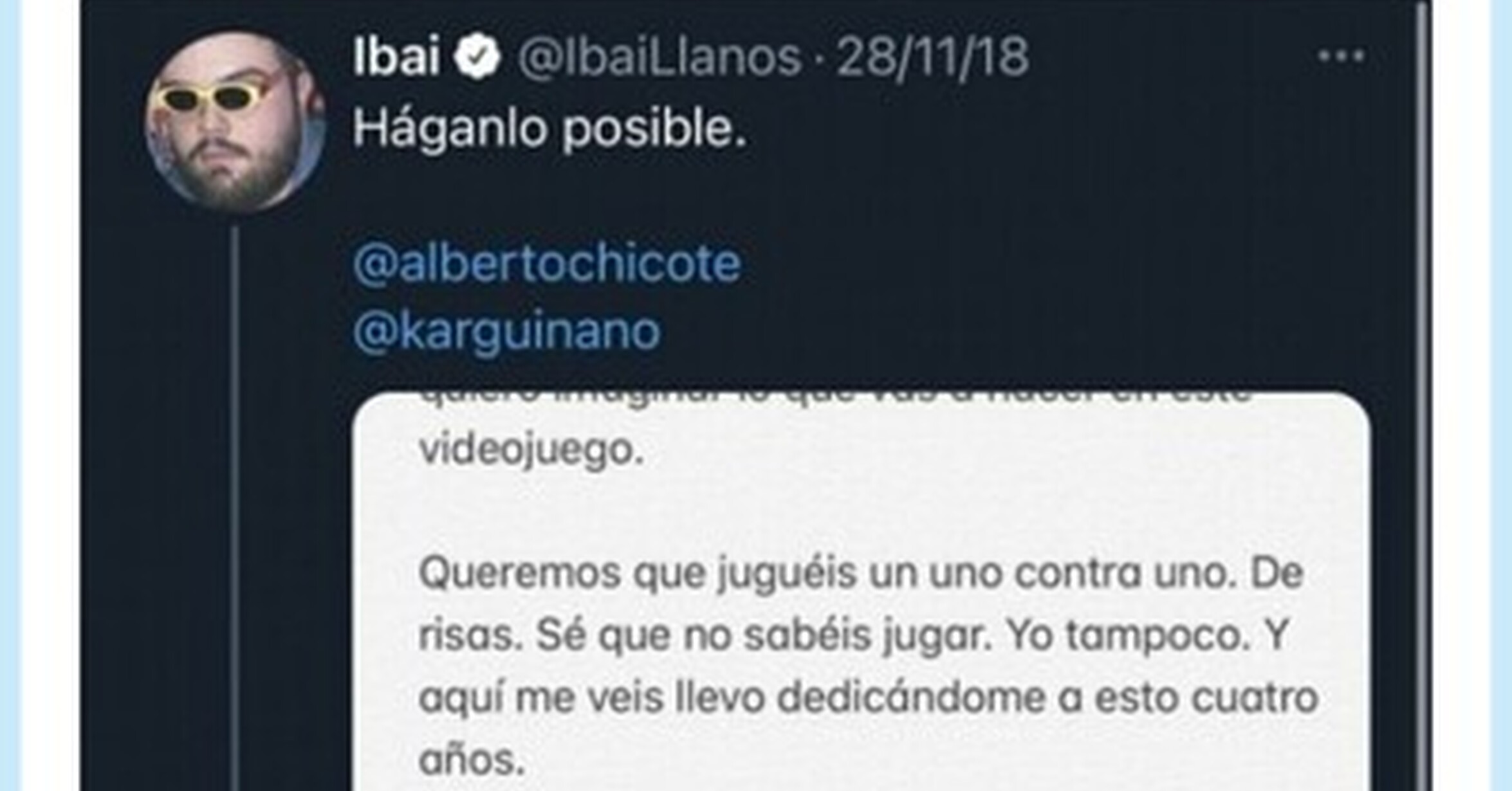 VEF > Visto en las Redes > Chicote dejó a Ibai en visto ...