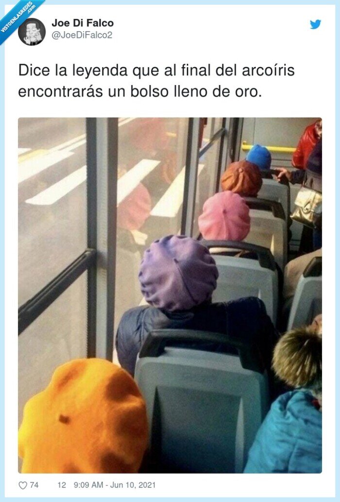 boinas,colores,arcoíris,leyenda