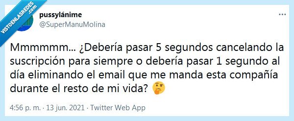 email,compañía,suscripción,cancelar