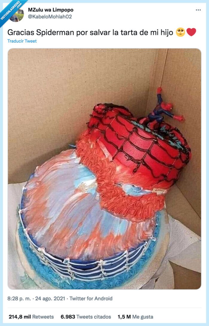 spiderman,salvar,tarta,caja