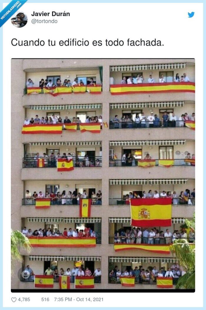 edificio,fachada,banderas,españa