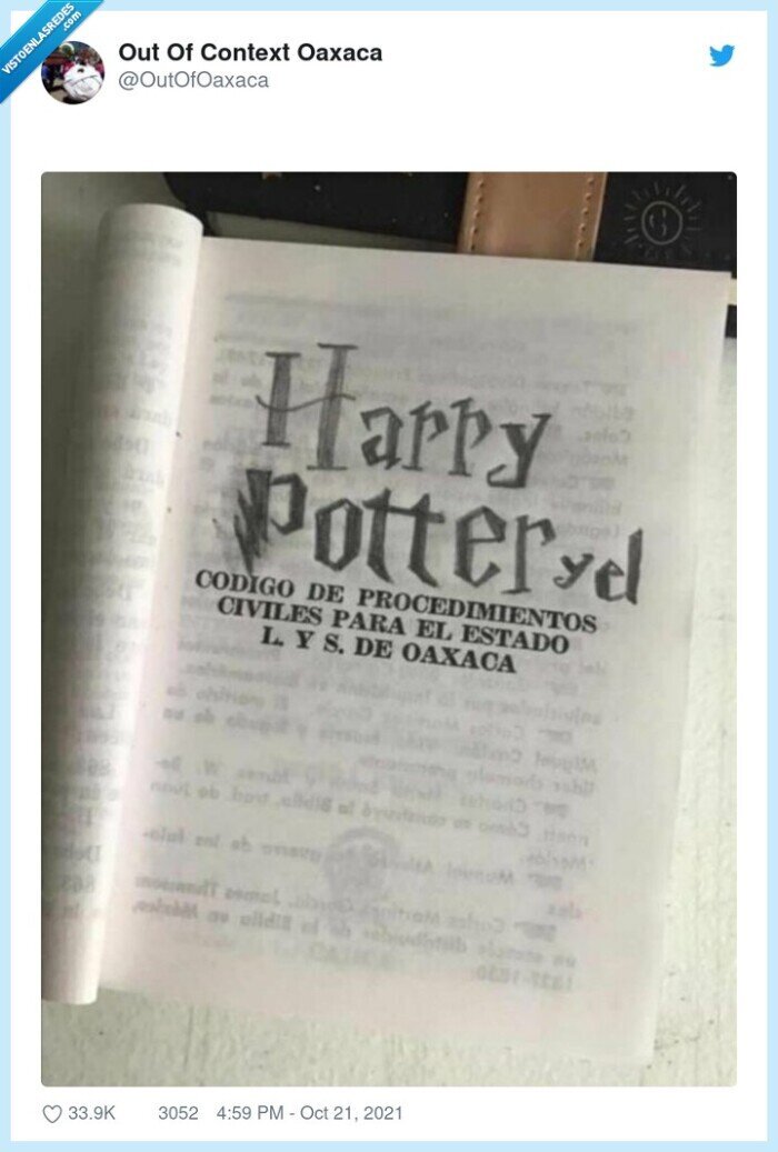harry potter,codigo de procedimientos civiles,libro