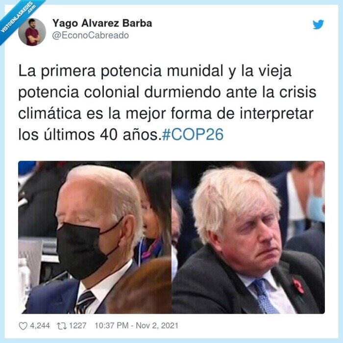 interpretar,climática,boris johnson,biden,potencia,dormidos