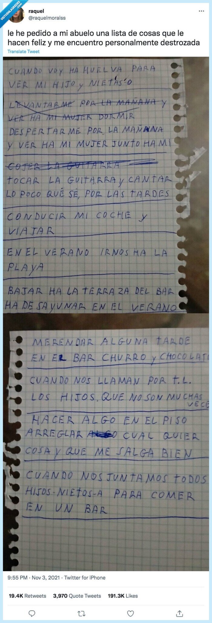 abuelo,lista,cosas,gustar