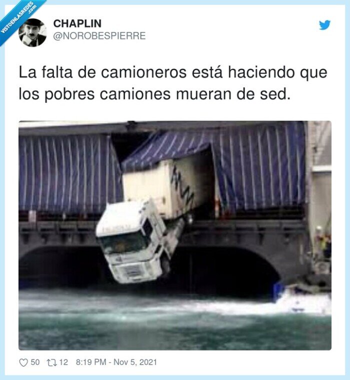 camioneros,camiones,pobres,beber,falta de agua