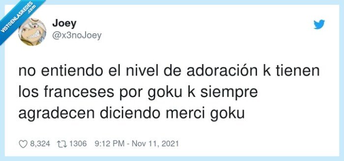 adoración,franceses,agradecer,goku