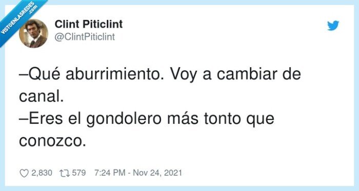 aburrimiento,gondolero,cambiar,canal