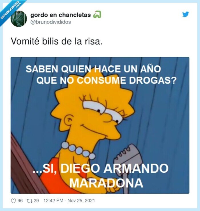 vomitar,bilis,risa,lisa simpson,maradona