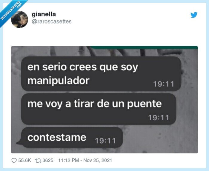 manipulador,tirarse,puente,amenazar