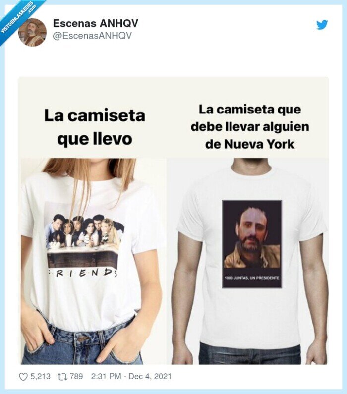 camiseta,ny,friends,presidente cuesta