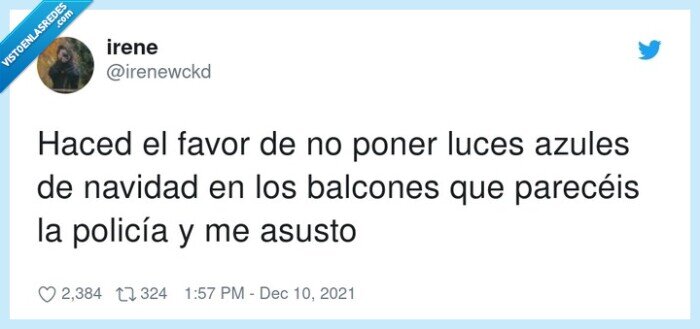 luces,balcones,policía,navidad,azules,asustarse