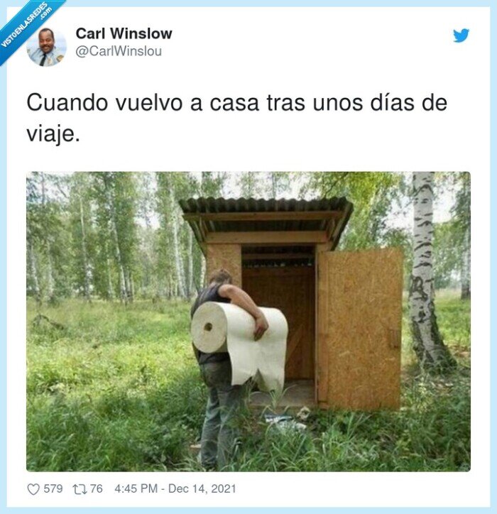 viaje,volver,casa,cagar,papel higiénico