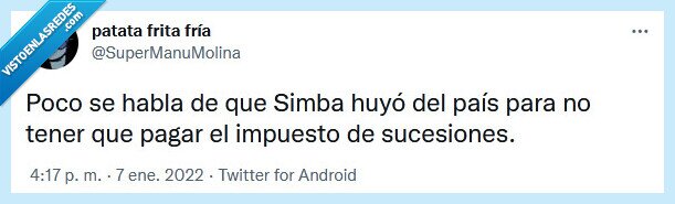 impuesto,sucesiones,simba,el rey león,país,huir