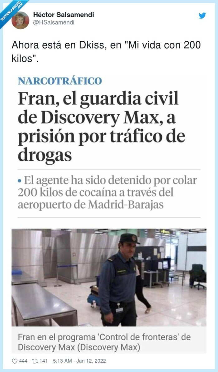 discovery max,policia,detenido,coca