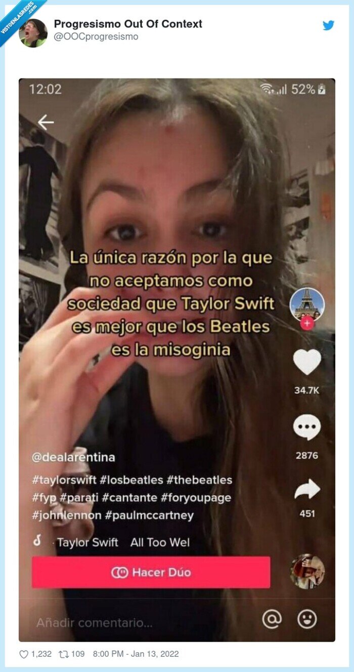 the beatles,taylor swift,ignorante
